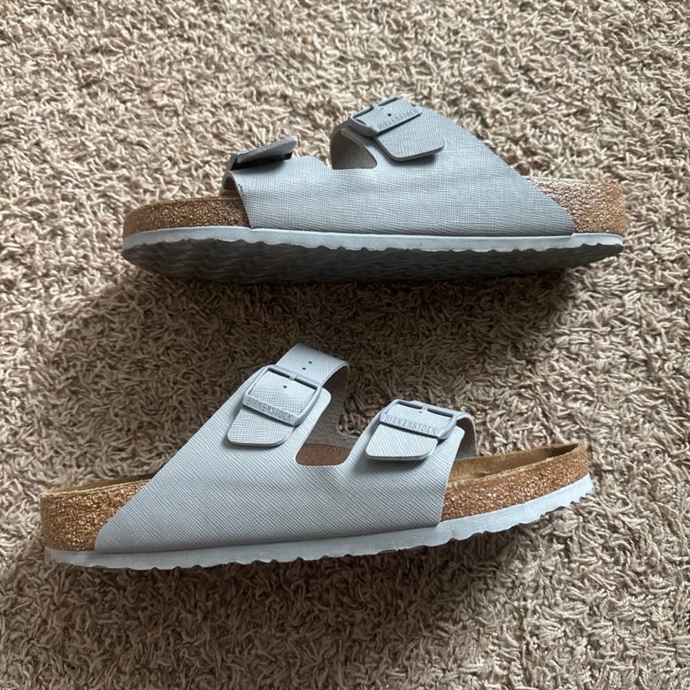 Birkenstock Light Gray Cork Sandals